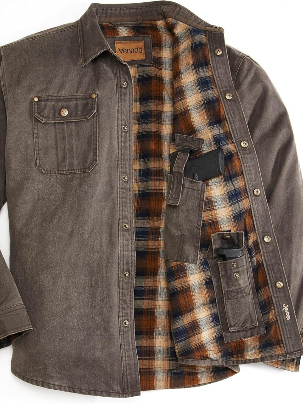 Bountyman Concealed Carry Shirt Jacket - BROWN | Small
